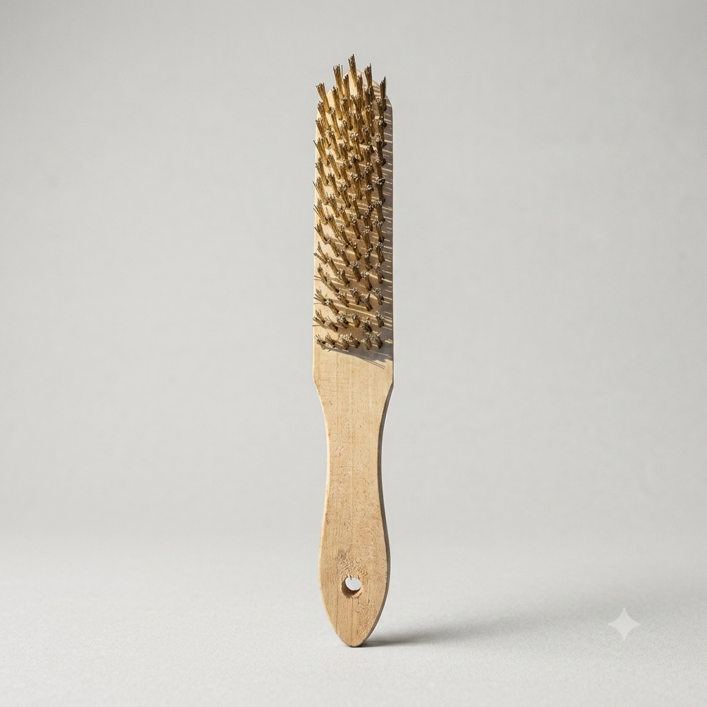 Wooden wire brush